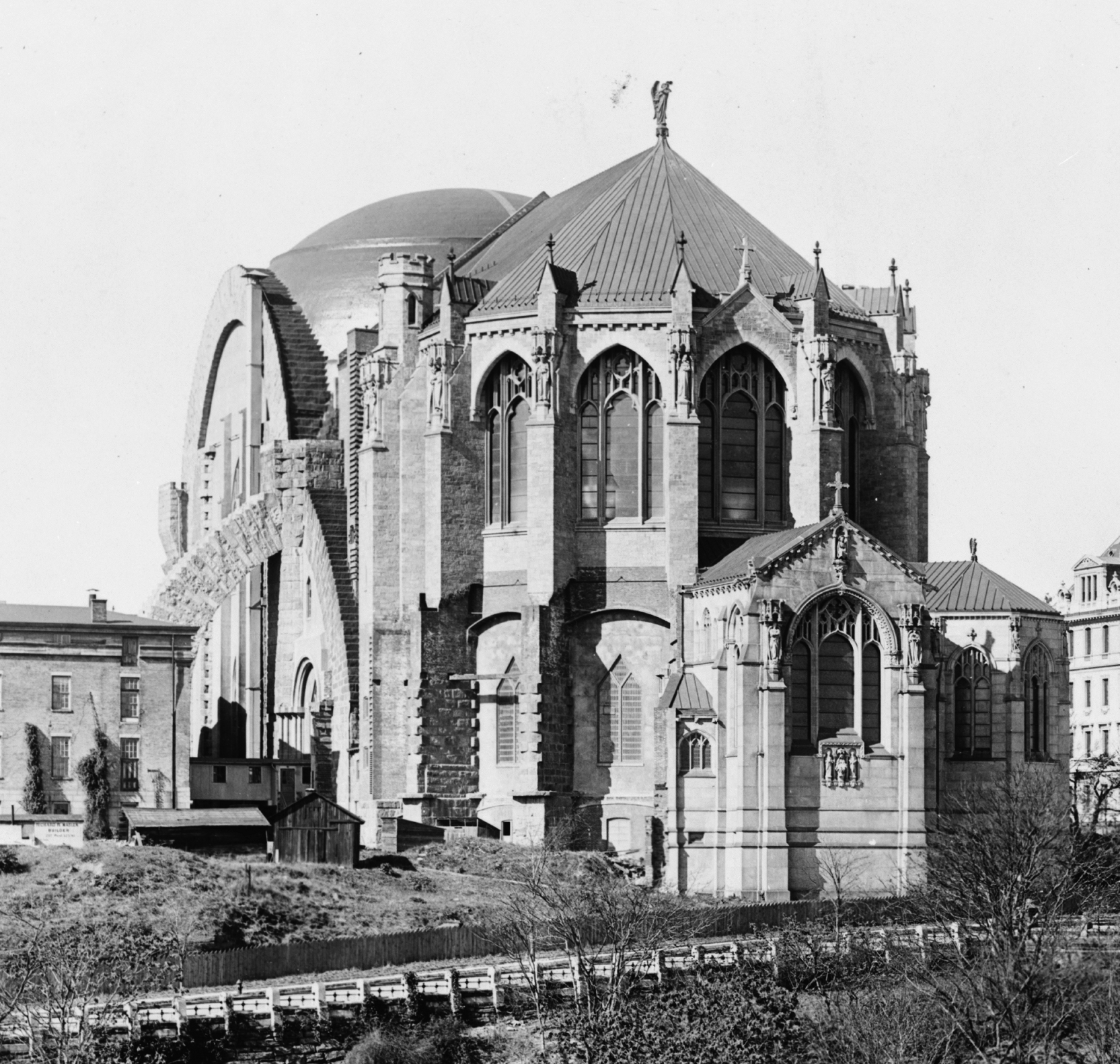 View of Cathedral 1910 from Morningside Ave